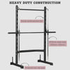 Soozier Squat Rack with Pull Up Bar and Barbell Bar Adjustable Bench Press Multi-Function Weight Lifting Half Rack