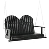Outsunny 46" 2-Person Outdoor Porch Swing Bench with Solid Wood Design, Southern Style, & Chains Included, 440 lb Weight Capacity, Black