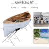 Soozier Universal Kayak Storage Stand & Rack for Cleaning, Storing & Maintenance with Aluminum Frame & Folding Design