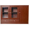 HOMCOM Storage Sideboard Cabinet with 4 Drawers and Glass Door Cupboard, Console Table for Living Room, Kitchen