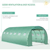 Outsunny 19.7' x 9.8' x 6.6' Greenhouse Replacement Walk-in PE Hot House Cover with 12 Windows Roll-Up & Zipper Door, White
