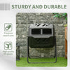 Outsunny Tumbling Compost Bin Outdoor 360° Dual Chamber Rotating Composter 43 Gallon, Black