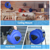 DURHAND 49ft Retractable Extension Cord Reel Triple Tap Connector Automatic Retract Wall/Ceiling Garage Garden - Blue