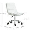 Vinsetto Armless PU Office Chair Mid-Back Computer Desk Chair w/ Adjustable Height