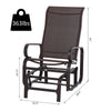 Outsunny Gliding Lounge Rocker for Indoor/Outdoor Use w/ Water-Resistant Material - Brown