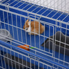 PawHut Pet Playpen with Door, Metal Mesh Cage with Mallet, Clear