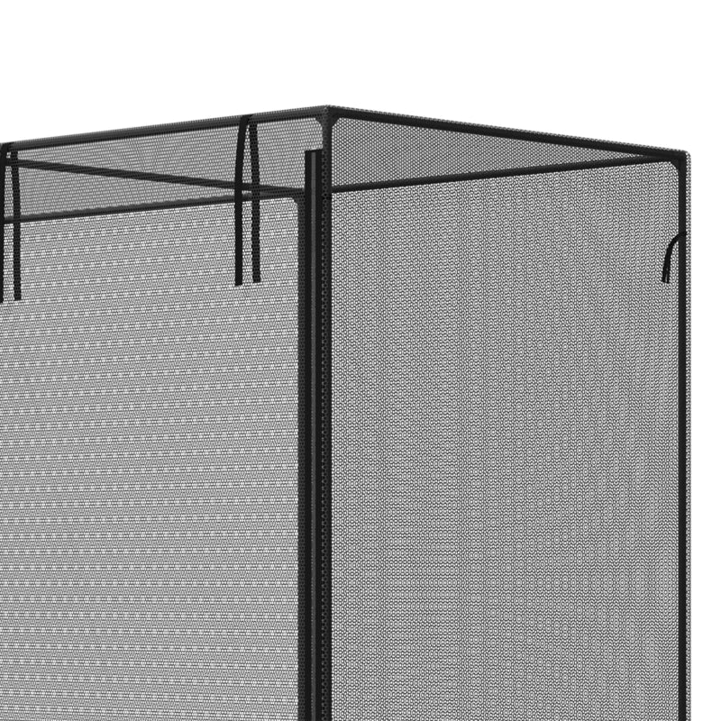 Outsunny 10 x 6.5ft Tall Crop Cage, Plant Protection Tent, with Zippered Door, Storage Bag and Ground Stakes, for Garden, Yard, Lawn, Black