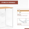 HOMCOM Industrial Steel Tube Bar Table with 2-Tier Storage Shelf, Pub Desk with Adjustable Footpad - Walnut
