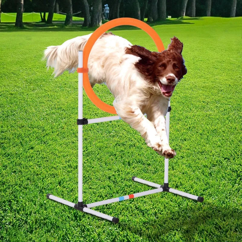 PawHut Dog Agility Training Jump Ring / Hurdle Bar