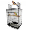 PawHut 22" H Steel Parrot Bird Cage Open Play Top Perch Feeding Bowl - Black