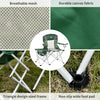 Outsunny Folding Camping Chair with Portable Insulation Table Bag, Two Cup Holders for Beach, Ice Fishing and Picnic, Green