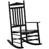 Outsunny Wooden Rocking Chair, Traditional Porch Rocker for Outdoors / Indoors, Natural