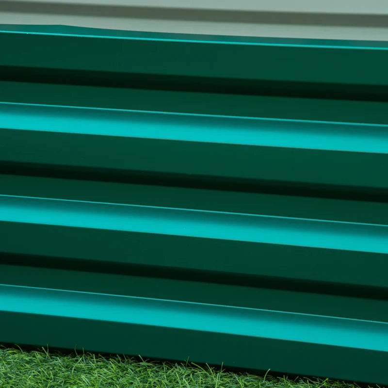 Outsunny 49" x 26" x 12" Backyard Galvanized Metal Raised Garden Bed - Green