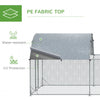 PawHut 13.1 ft Large Metal Chicken Coop for 12 Chickens, Walk-In Chicken Coop Run, Big Chicken House, Ducks Rabbit Enclosure for Backyard with Water-resistant and Anti-UV Cover