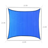 Outsunny 24' x 24' Outdoor Patio Sun Shade Sail Canopy Square UV Resistant - Navy Blue