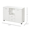Vinsetto Multifunction Office Filing Cabinet Printer Stand with 2 Drawers, 2 Shelves, & Smooth Counter Surface, White