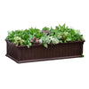 Outsunny 2' x 2' x 1' Raised Garden Bed, Planter Box for Flowers, Herbs Outdoor Backyard with Easy Assembly - Brown