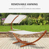 Outsunny 13' Hammock Stand Wooden Roman Arc with Canopy for 2 Person Outdoor
