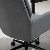 Vinsetto Linen Fabric Covered PC Task Chair with Rocking Function and Swivel Wheels, Grey