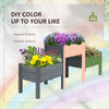Outsunny 73" x 18" x 32" 3 Tier Raised Garden Bed w/ Three Elevated Planter Box for Vegetables, Herb and Flowers, Coffee