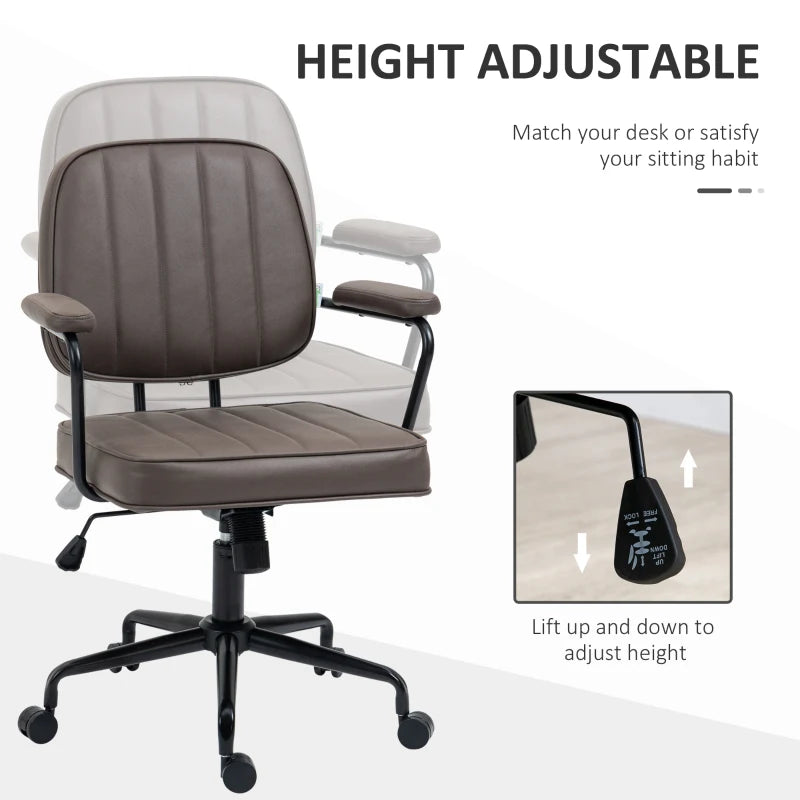 Vinsetto Microfiber Office Chair, Desk Chair with 360 Degree Swivel Wheels Adjustable Height Tilt Function Green