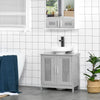 kleankin Bathroom Under Sink Cabinet Vanity Unit with Adjustable Shelf Space Saver, White