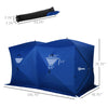Outsunny 8 Person Waterproof Portable Pop-Up Ice Fishing Shelter with 2 Doors