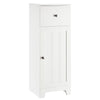 kleankin Short Bathroom Storage Cabinet, Cabinet Organizer with 1 Drawer and Adjustable Shelf for Living Room, Grey