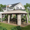 Outsunny 10' x 20' Patio Gazebo, Outdoor Gazebo Canopy Shelter with Netting, Vented Roof for Garden Beige