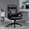 Vinsetto Mid Back Home Office Chair with 2-Point Lumbar Massage, USB Power, Faux Leather Desk Computer Chair, Black